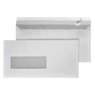 Hermes - Envelope EA5/6 110x220mm window 4x11links self-adhesive 500 pieces