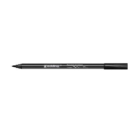Edding -  Brushpen  4200 porselein zwart | 10 stuks