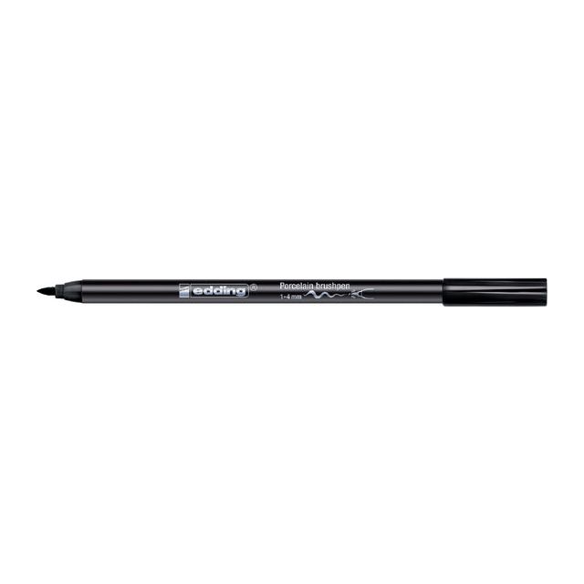 Edding - Brushpen edding 4200 porselein zwart