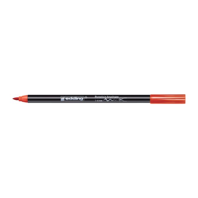 Edding - Brushpen edding 4200 porselein rood