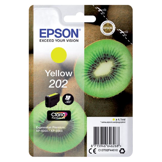 Epson - Inkcartridge Epson 202 T02F44 Yellow | Blasen Sie ein 1 Stück