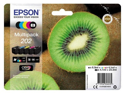 Epson - Cartouche d'encre 202 T02E74 noir + 3 couleurs + photo noir | 5 pièces