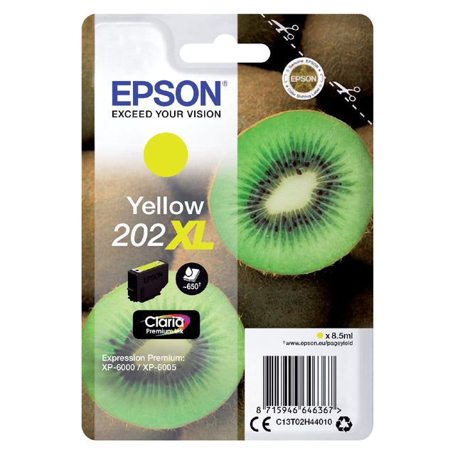 Epson - Inkcartridge Epson 202XL T02H44 Yellow | Blasen Sie ein 1 Stück