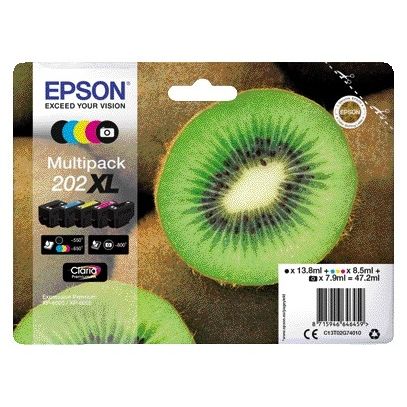 Epson - Cartucho de tinta 202XL T02G74 negro + 3 colores + foto negro