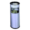 Durable - Corbeille à papier à cendres 3330-23 ronde argent métallisé