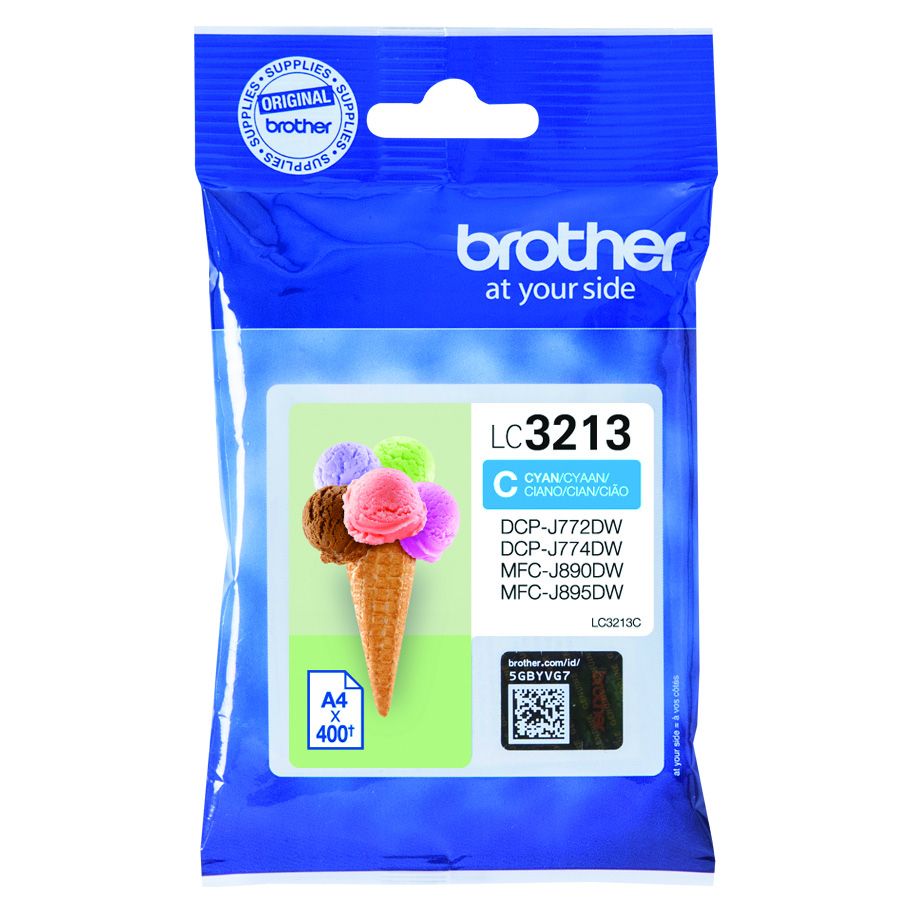 Brother - Cartouche d'encre LC-3213C bleue