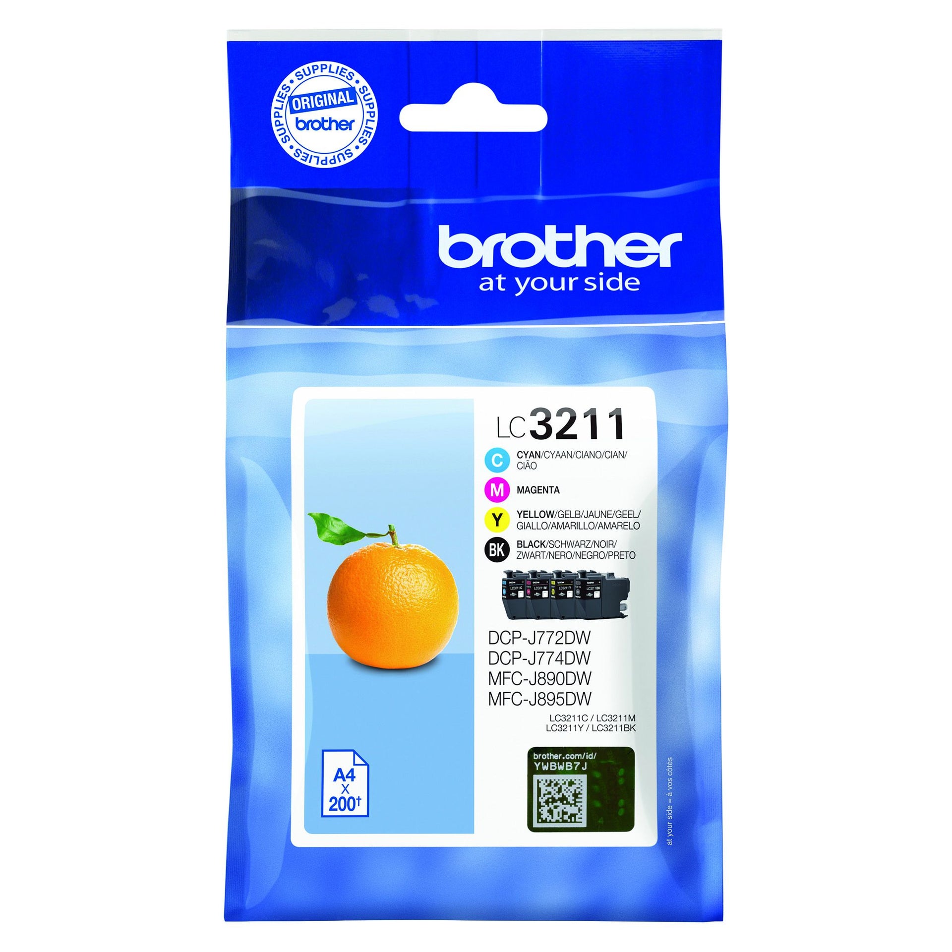 Brother - Cartouche d'encre LC-3211 Noir + 3 couleurs