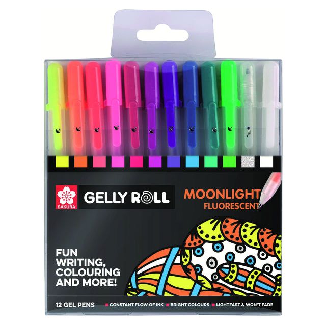 Sakura - roller Gelly Roll Moonlight, etui van 12 stuks in geassorteerde kleuren