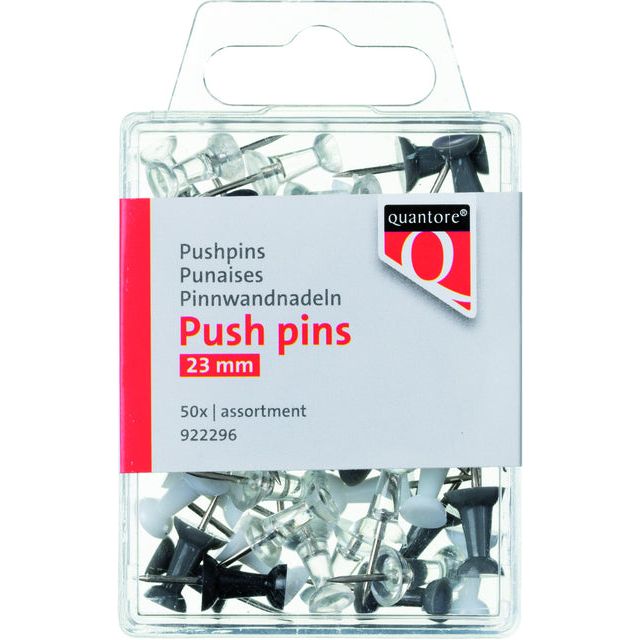 Quantore - Push Pins Assorti | Blasen Sie ein 50 -Stück | 10 Stück