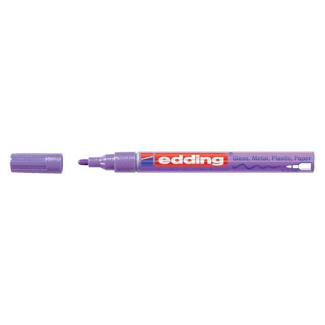 Edding - Viltstift edding 751 lak rond 1-2mm metallic paars