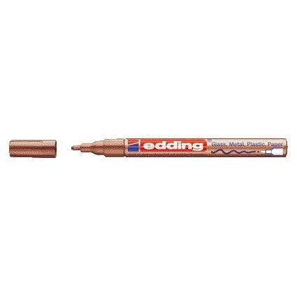 Edding - Marcador de pintura al óleo 751 1-2 mm cobre | 10 piezas
