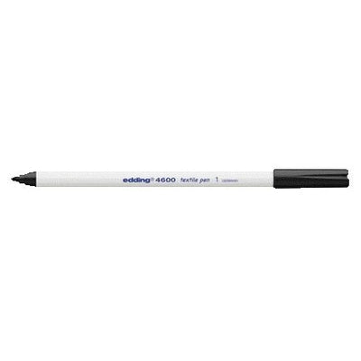Edding -  Textielmarker  4600 rond 1mm zwart | 10 stuks