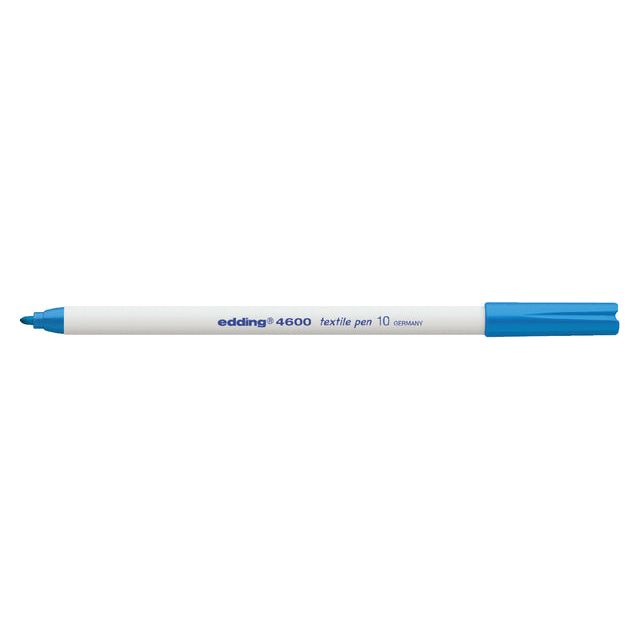 Edding - Felt -Tip Edding 4600 Textile autour de 1 mm bleu clair | Boîte extérieure une pièce de 10