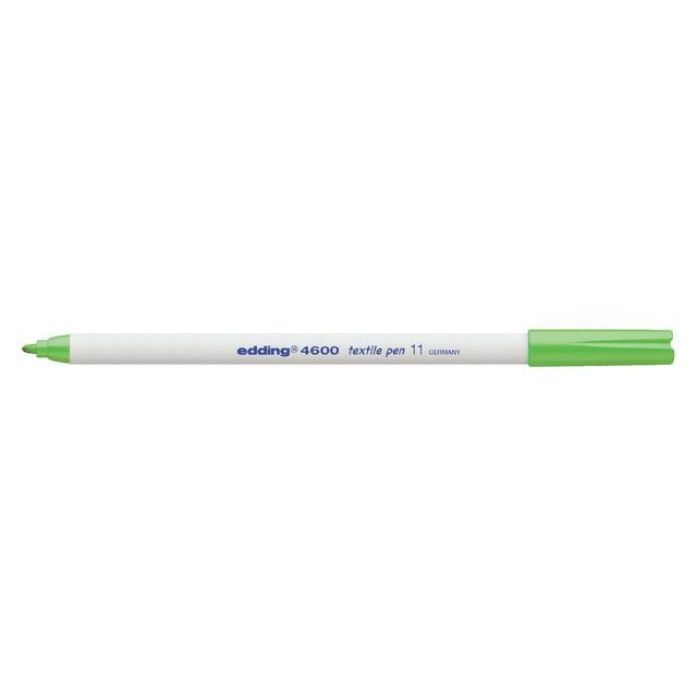 Edding - Felt -Tip Edding 4600 Textile autour de 1 mm vert clair | Boîte extérieure une pièce de 10