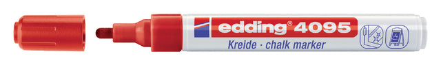 Edding - Chalkstift edding 4095 environ 2-3 mm rouge | Boîte extérieure une pièce de 10