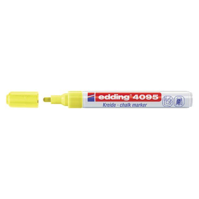 Edding - Krijtstift edding 4095 rond neon geel 2-3mm | 10 stuks