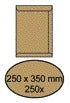 IEZZY - Busta atto 250x350mm autoadesiva 90gr marrone 250 pezzi