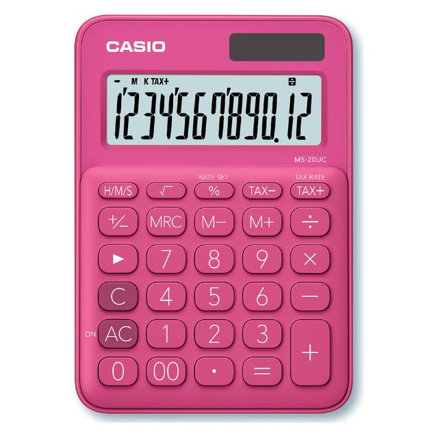 Casio - Calculatrice Casio MS -20UC rouge | 1 pièce