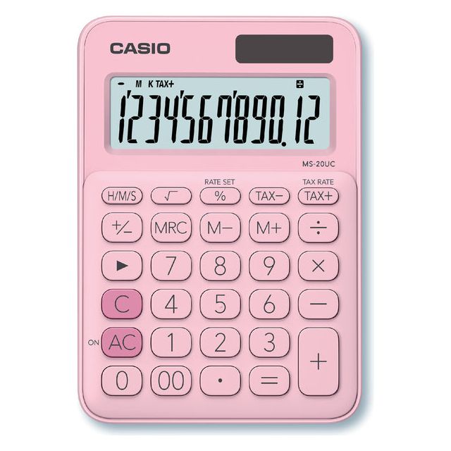 Casio - Calculatrice Casio MS -20UC Pink | 1 pièce