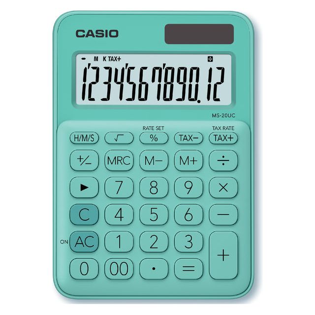 Casio - Calculatrice Casio MS -20UC vert | 1 pièce