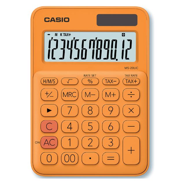 Casio - Calculatrice Casio MS -20UC Orange | 1 pièce