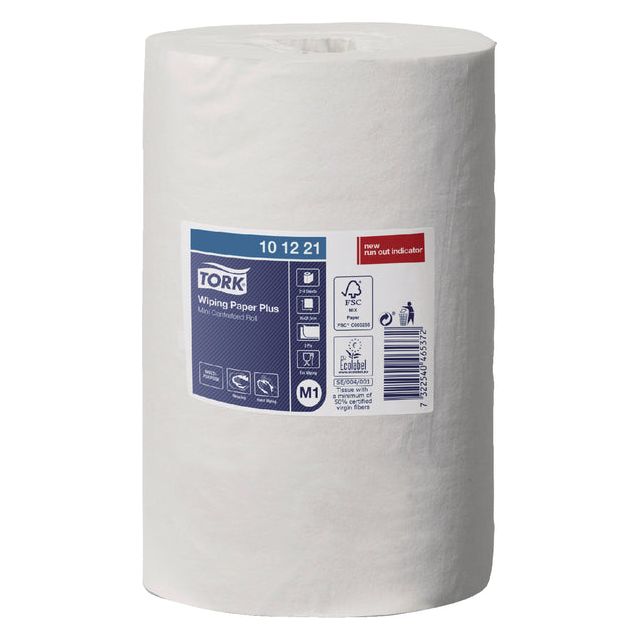 Tork - Pappartierpapier M1 Mini 2 Schicht Weiß 101221 | Box A 11 Roll