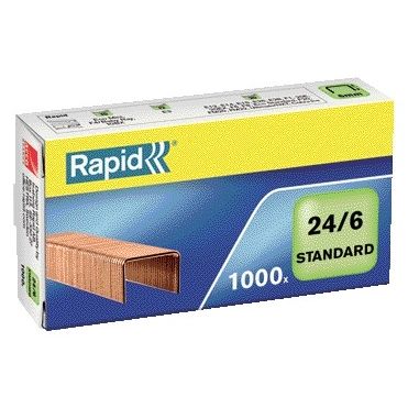Rapid - Graffette 24/6 ramate standard 1000 pezzi