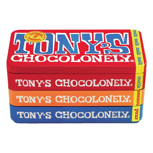 Tony's Chocolonely - Chocolate Tony Chocolonely Puur Mlk et Karam Zeezt | Peut un 3 pièces