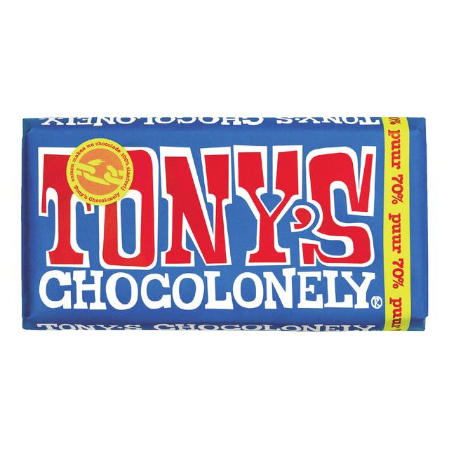 Tony's Chocolonely - Chocolate Tony Chocolonely Puur Reep 180GR | Pièce A 180 grammes | 15 pièces