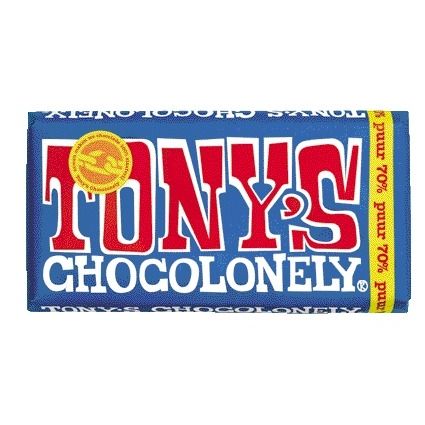 Tony's Chocolonely -  Chocolade tony chocolonely puur reep 180gr | 15 stuks