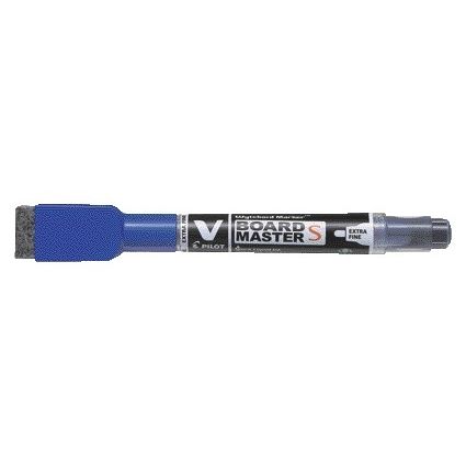 Pilot - Pennarello per lavagna bianca con gomma rotonda extra fine blu