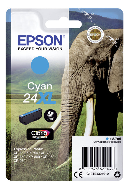 Epson - Inkcartridge Epson 24xl T2432 Blue | Blasen Sie ein 1 Stück