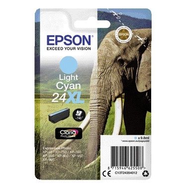 Epson - Cartucho de tinta 24XL T2435 azul claro