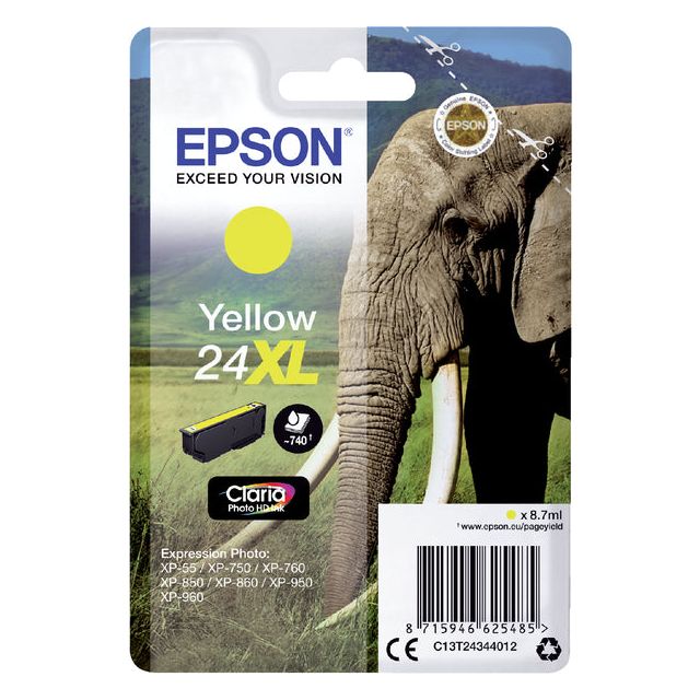 Epson - Inkcartridge Epson 24xl T2434 Yellow | Blasen Sie ein 1 Stück