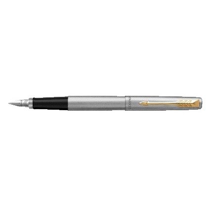 Parker - Pluma estilográfica Jotter acero inoxidable GT mediana