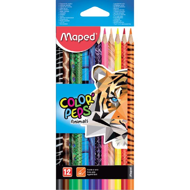 Mappés - Colored Maped Color'Pepps Animals Set 12st | Blister un 12 pièces