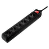 Hama - Power strip 6-way secured 5m black