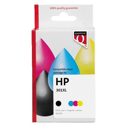 Quantore - Tintenpatronen-Alternative für CH563EE CH564EE 301XL Schwarz + Farbe
