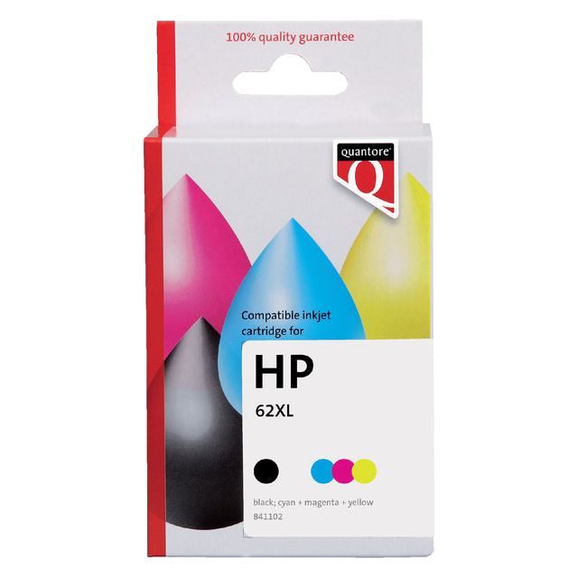 Quantore - Inkcartridge HP 62XL N9J71CN Schwarz | Blasen Sie ein 2 Stück