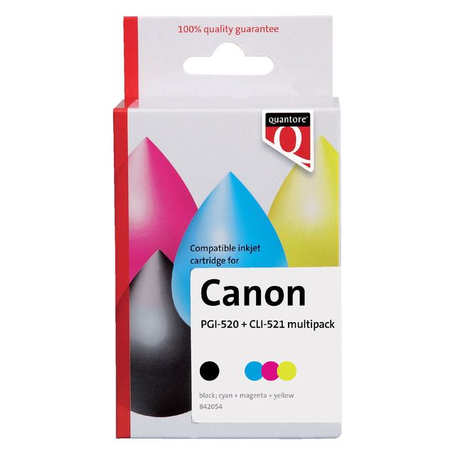 Quantore-inkcartridge Canon PGI-520 CLI-521 2ZW3K | Emballez un 5 morceau | 12 pièces