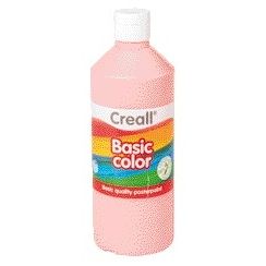 Creall -  Plakkaatverf  basic roze 500ml | 6 stuks