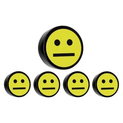 Smit Visual -  Magneet smiley 35mm geel 5 stuks