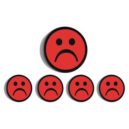 Smit Visual - Magnete smiley 35mm rosso 5 pezzi