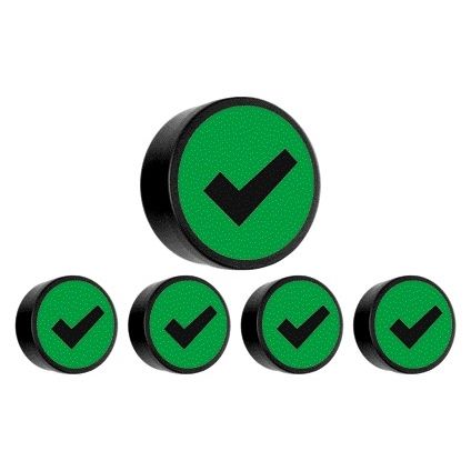 Smit Visual -  Magneet check 35mm groen 5 stuks