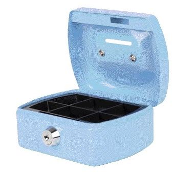 Pavo - Tirelire avec fente pour monnaie 125x95x60mm bleu clair