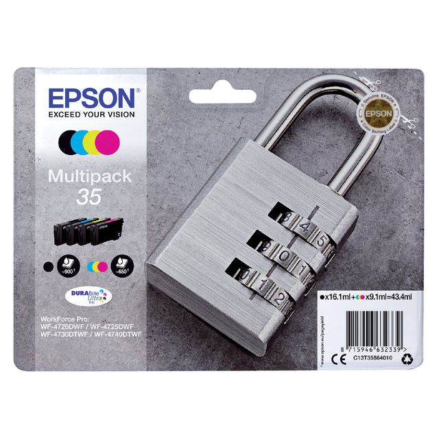 Epson - Inkcartridge Epson 35 T3586 Schwarz + 3 Farben