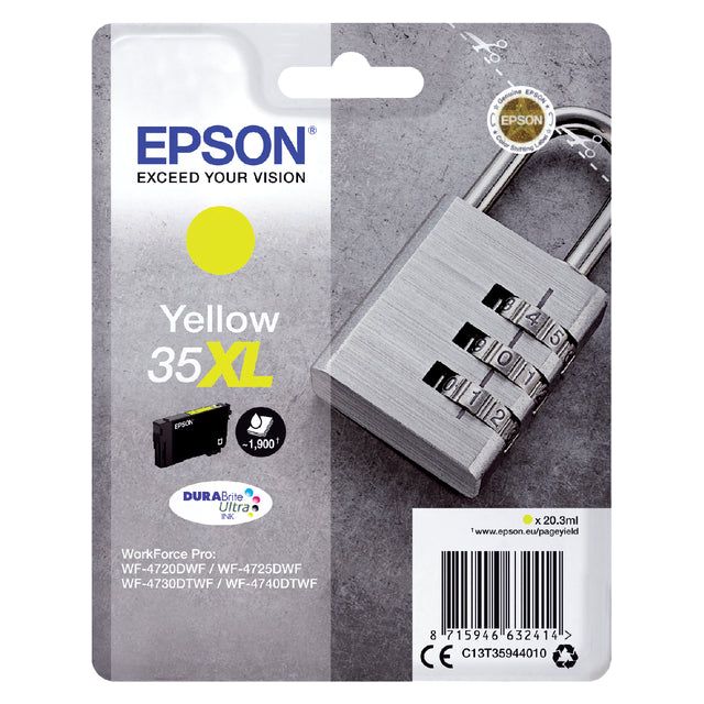 Epson - inktcartridge 35XL, 20,3 ml, OEM C13T35944010, geel