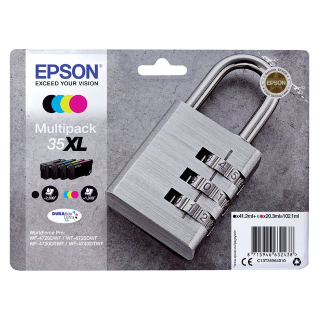 Epson - Inktcartridge epson 35xl t3596 zwart + 3 kleuren