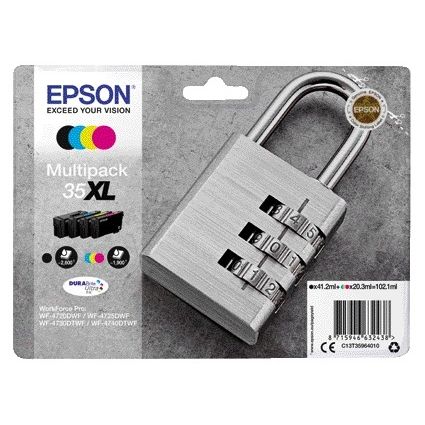 Epson - Cartucho de tinta 35XL T3596 negro + 3 colores