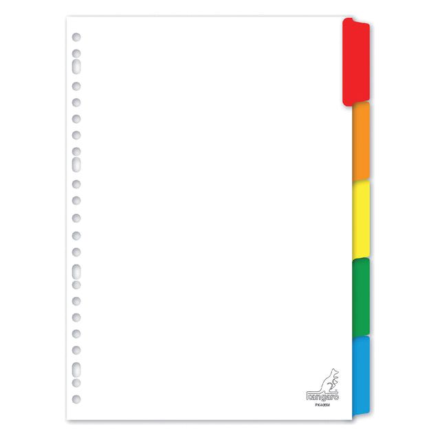 Kangaro - Tabbladen 23-gaats PK405M 5-delig wit karton